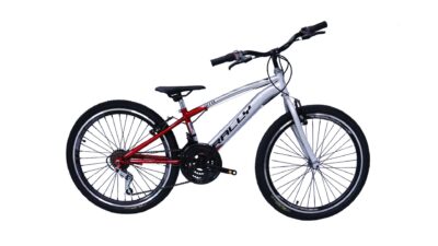 BICICLETA RIN 24 GRIS-ROJO