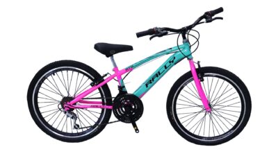 BICICLETA RIN 24 VERDE MENTA-FUCSIA