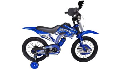 BICICLETA NIÑO TIPO MOTO AZUL