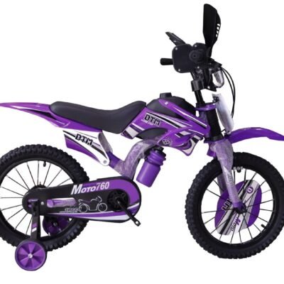 BICICLETA NIÑA TIPO MOTO MORADO