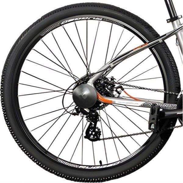 BICICLETA RUGGED GAZELA HIDRÁULICA GRIS NARANJA - Imagen 5