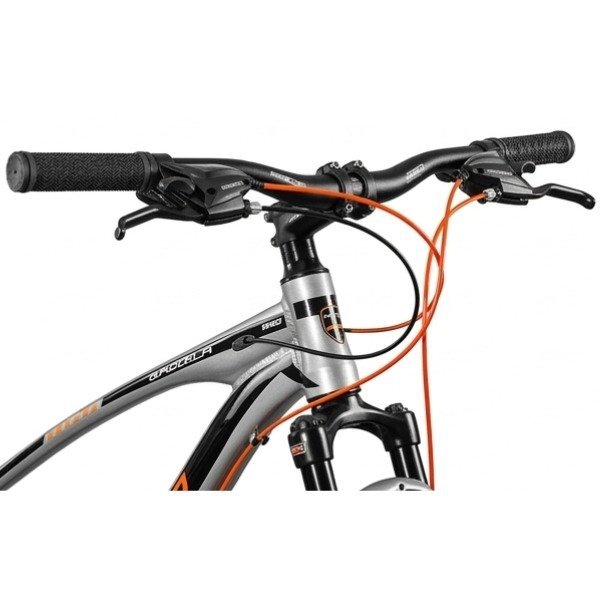 BICICLETA RUGGED GAZELA HIDRÁULICA GRIS NARANJA - Imagen 4