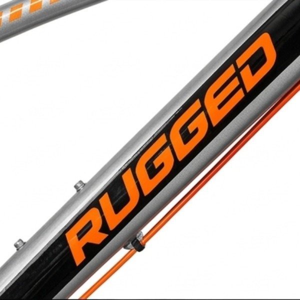 BICICLETA RUGGED GAZELA HIDRÁULICA GRIS NARANJA - Imagen 3